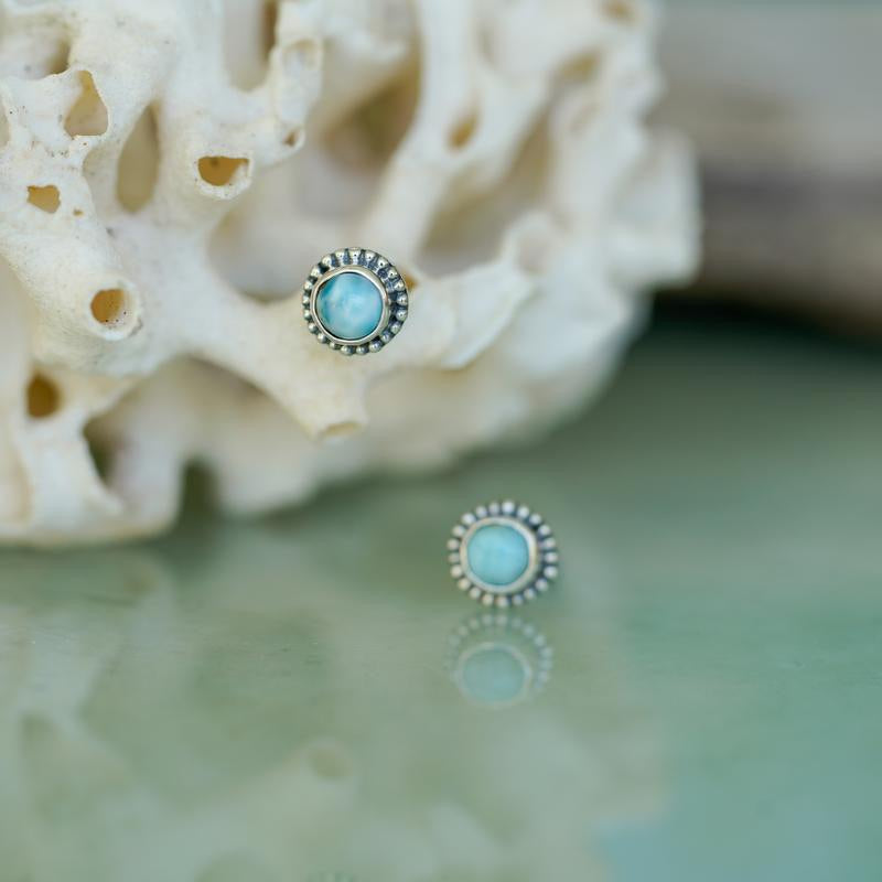 Dusk Larimar Studs